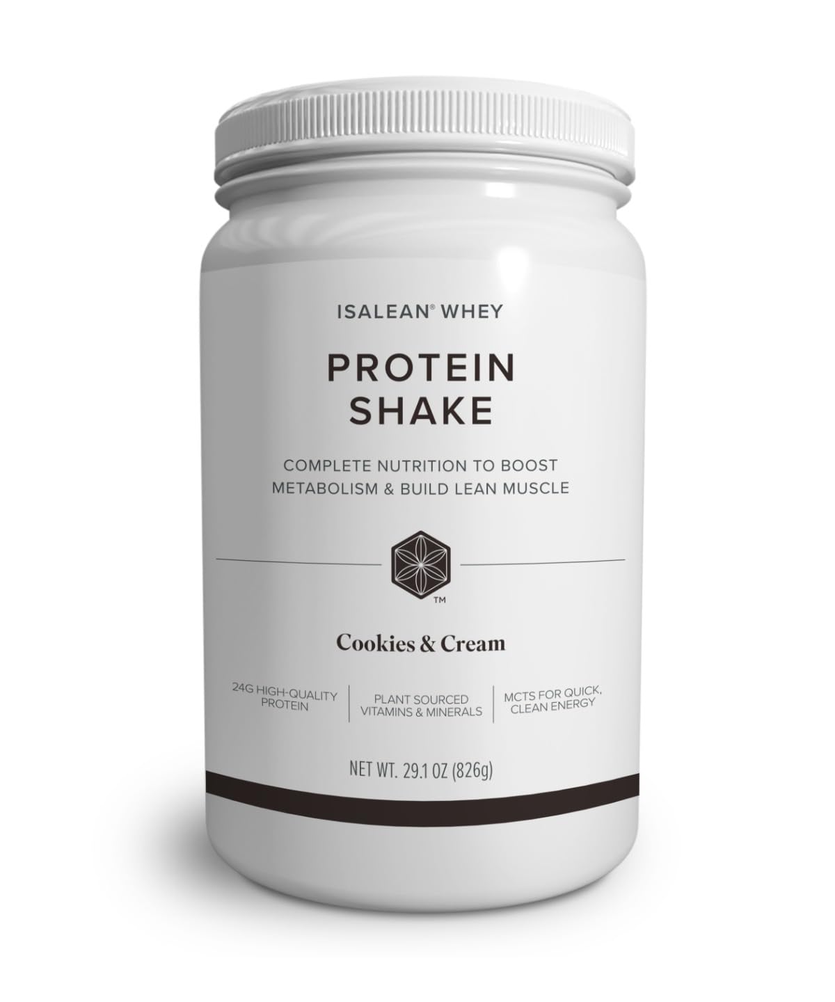 Isagenix IsaLean, 24g Protein Shake, Creamy Strawberry, 27.7 oz | Meal Replacement Protein Shake, Supports Lean Muscle, Keeps You Full for Longer, Formulated with MCT Oil and Vitamins