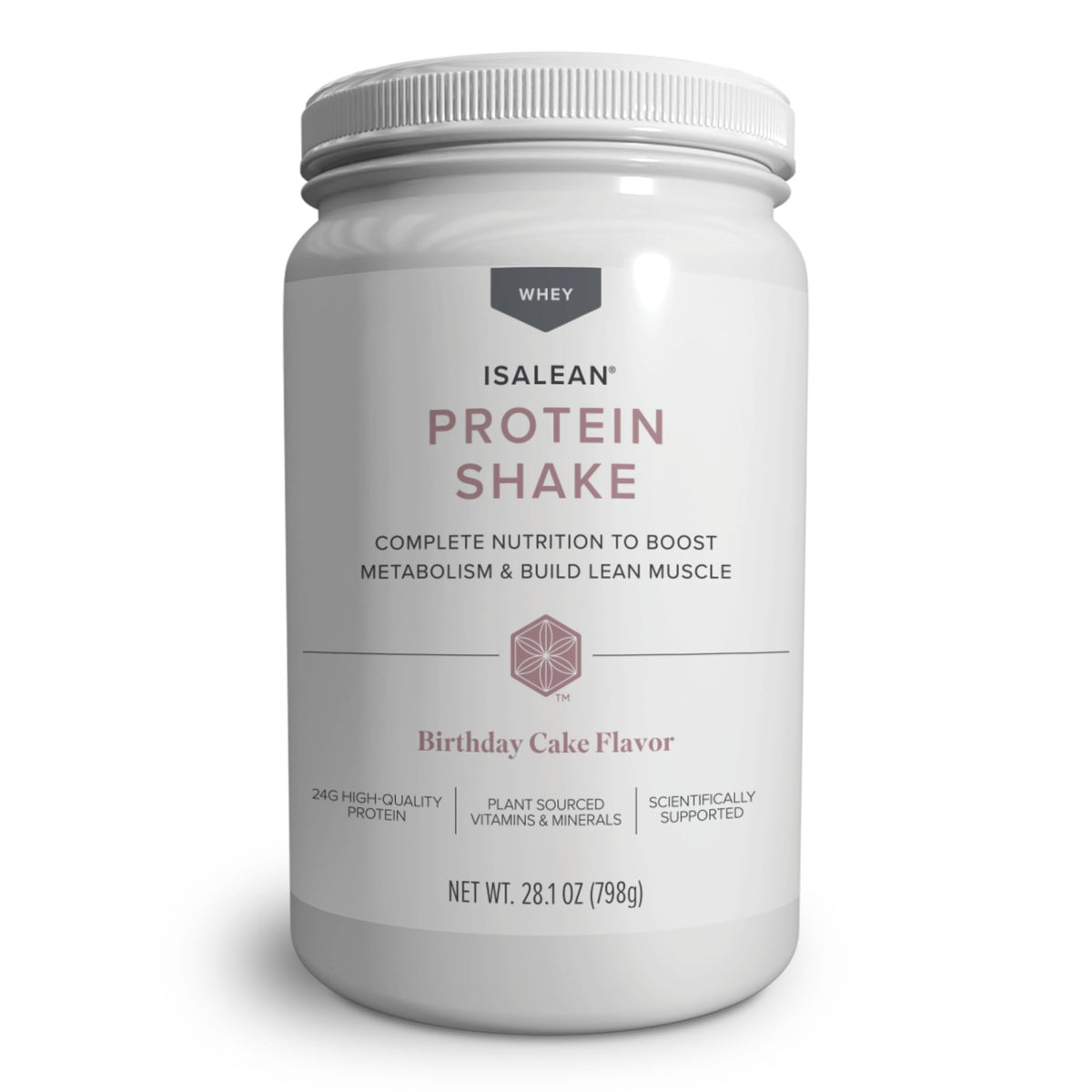 Isagenix IsaLean, 24g Protein Shake, Creamy Strawberry, 27.7 oz | Meal Replacement Protein Shake, Supports Lean Muscle, Keeps You Full for Longer, Formulated with MCT Oil and Vitamins