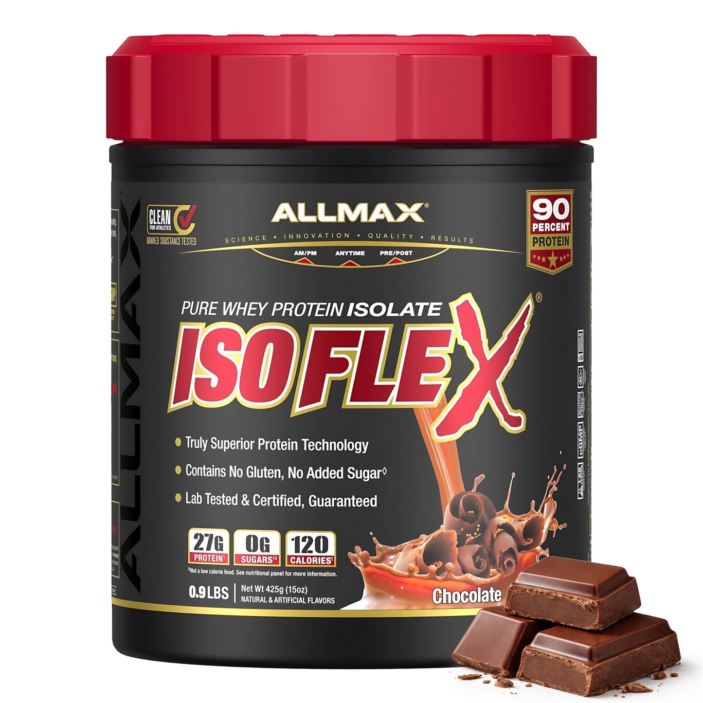 ALLMAX ISOFLEX Whey Protein Isolate, Vanilla, 2 lb
