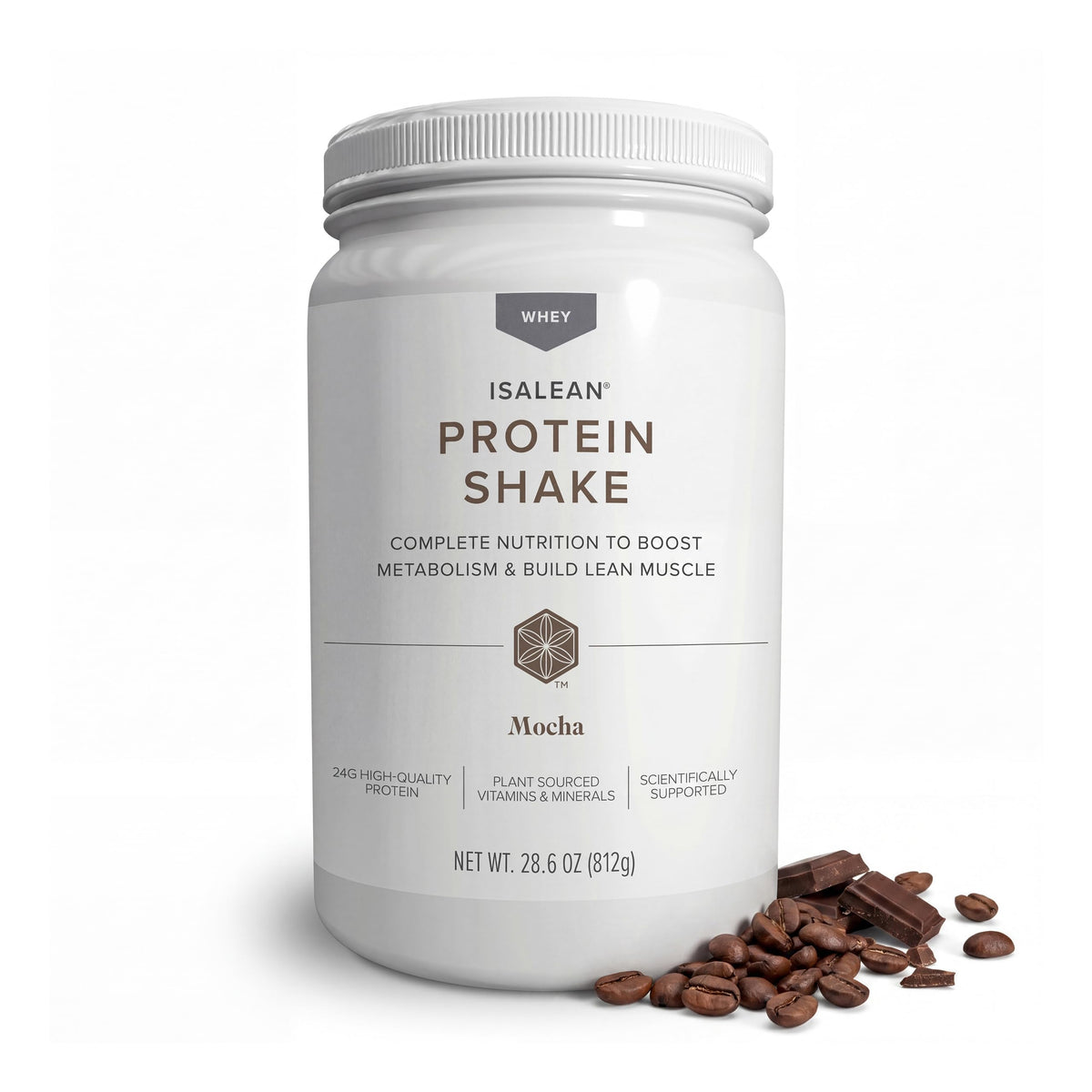Isagenix IsaLean, 24g Protein Shake, Creamy Strawberry, 27.7 oz | Meal Replacement Protein Shake, Supports Lean Muscle, Keeps You Full for Longer, Formulated with MCT Oil and Vitamins