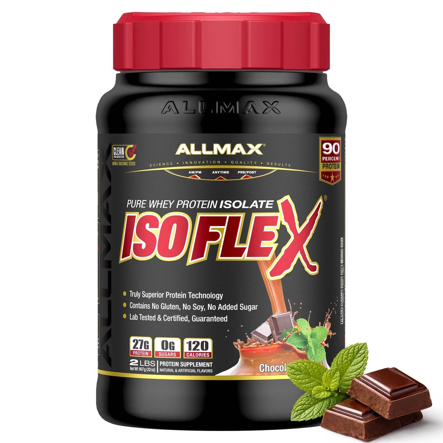 ALLMAX ISOFLEX Whey Protein Isolate, Vanilla, 2 lb
