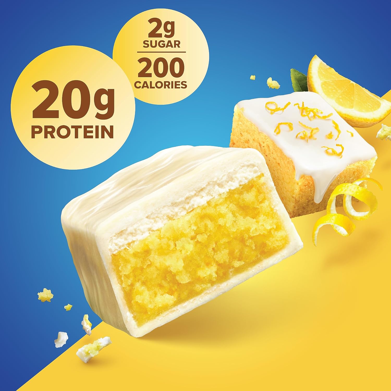 Pure Protein Bars Nutritious Snacks to Support Energy, Lemon Cake, 6 Ct