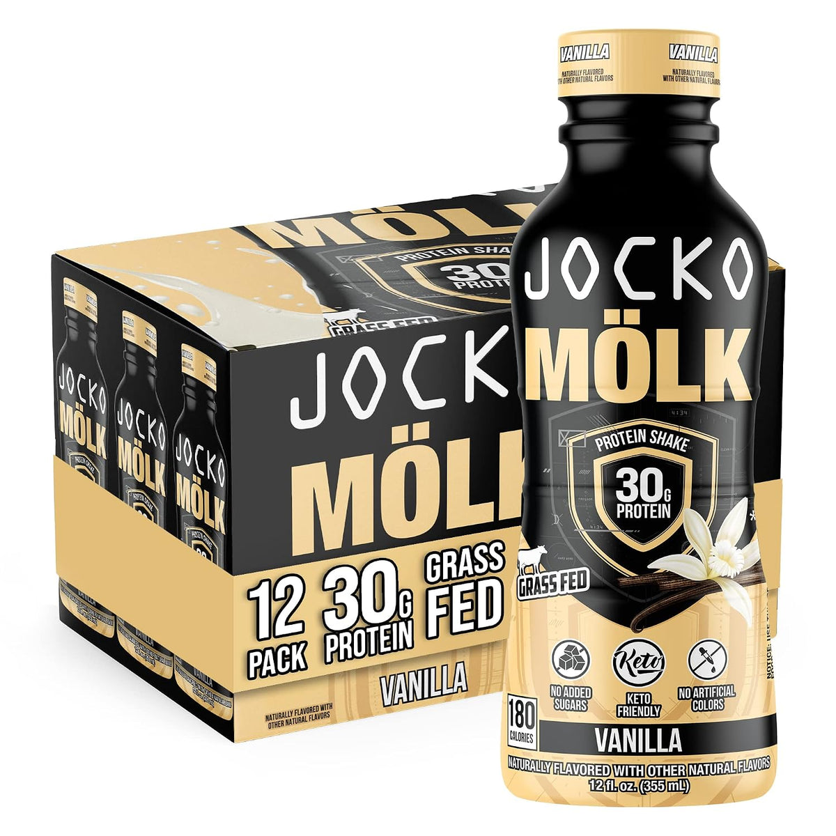 Jocko Fuel Protein Shake Bundle - Vanilla and Chocolate (24 Count)